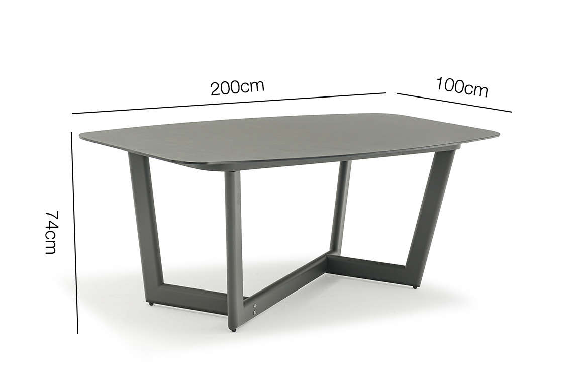 HUG rectangular dining table Z base